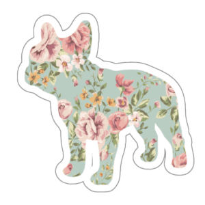 FLOWER PIG French Bulldog sticker